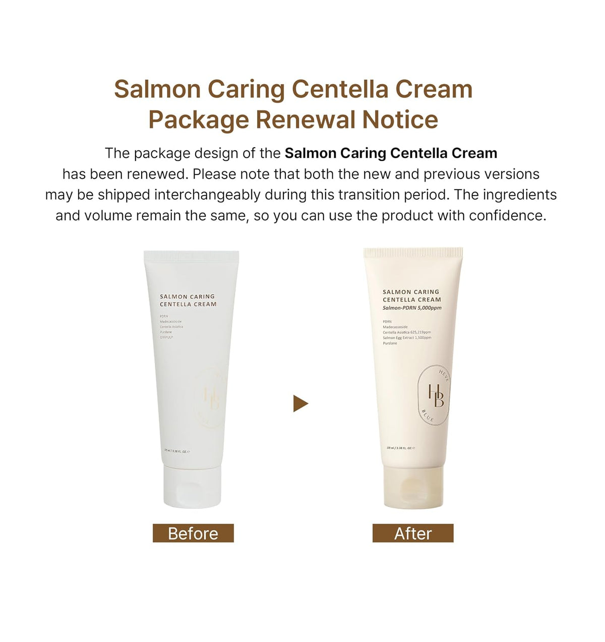 HEVEBLUE Salmon Caring Centella Cream - Salmon PDRN, Salmon Egg Extract, Centella, Madecassoside, Improve Skin Moisture Loss, Restore and Rejuvenate, Low Irritation, Korean Skincare, Valentine Gift