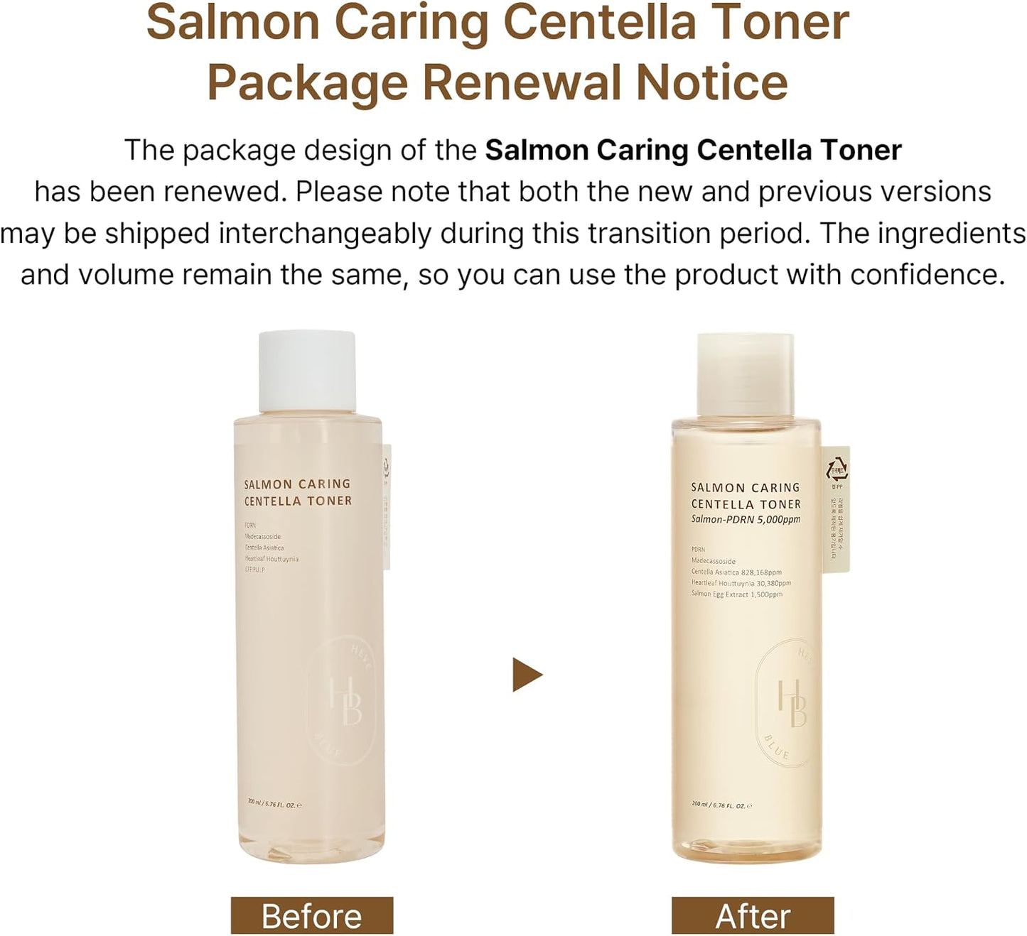 HEVEBLUE Salmon Caring Centella Toner - Salmon PDRN, pH 5.5, Salmon Egg Extract, Centella, Madecassoside, Restore and Rejuvenate, Refine Skin Texture, Low Irritation, Korean Skincare, K-Beauty