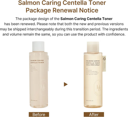 HEVEBLUE Salmon Caring Centella Toner - Salmon PDRN, pH 5.5, Salmon Egg Extract, Centella, Madecassoside, Restore and Rejuvenate, Refine Skin Texture, Low Irritation, Korean Skincare, K-Beauty