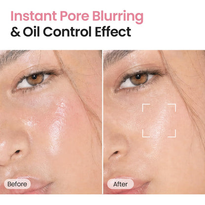 SKINFOOD Peach Cotton Pore Blur Pact - Sebum Control Pack with Silky Texture - Long Lasting Makeup Fixing - Pore Primer with Mineral Powder for Oily Skin - Stocking Stuffers - Pore Quick Minimizer