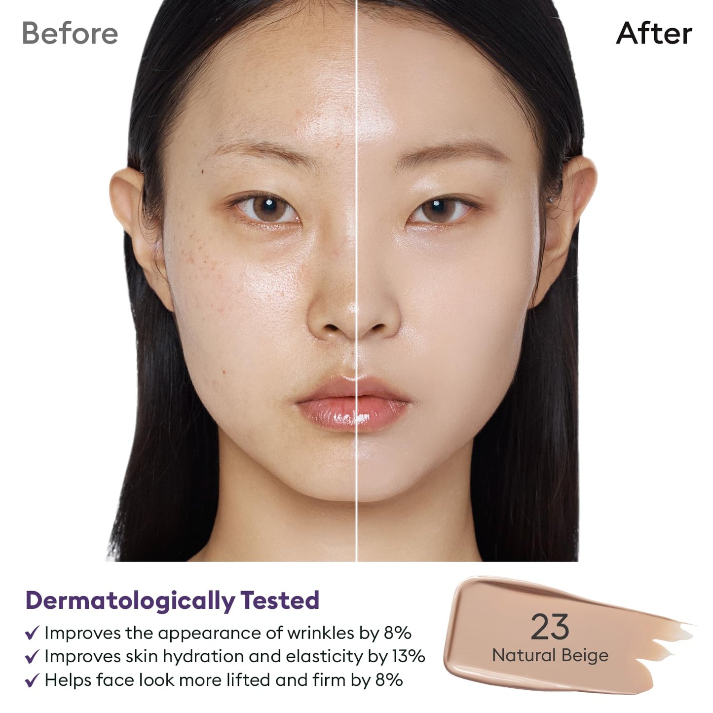 MISSHA M Perfect Cover Serum BB Cream No.23 Natural Beige (mini) -Light/Medium with Cool/Neutral Undertone, Skin Tint, Tinted Moisturizer, Skin Care Foundation Makeup
