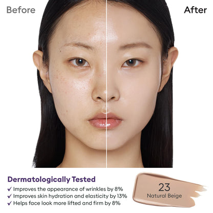 MISSHA M Perfect Cover Serum BB Cream No.23 Natural Beige (mini) -Light/Medium with Cool/Neutral Undertone, Skin Tint, Tinted Moisturizer, Skin Care Foundation Makeup