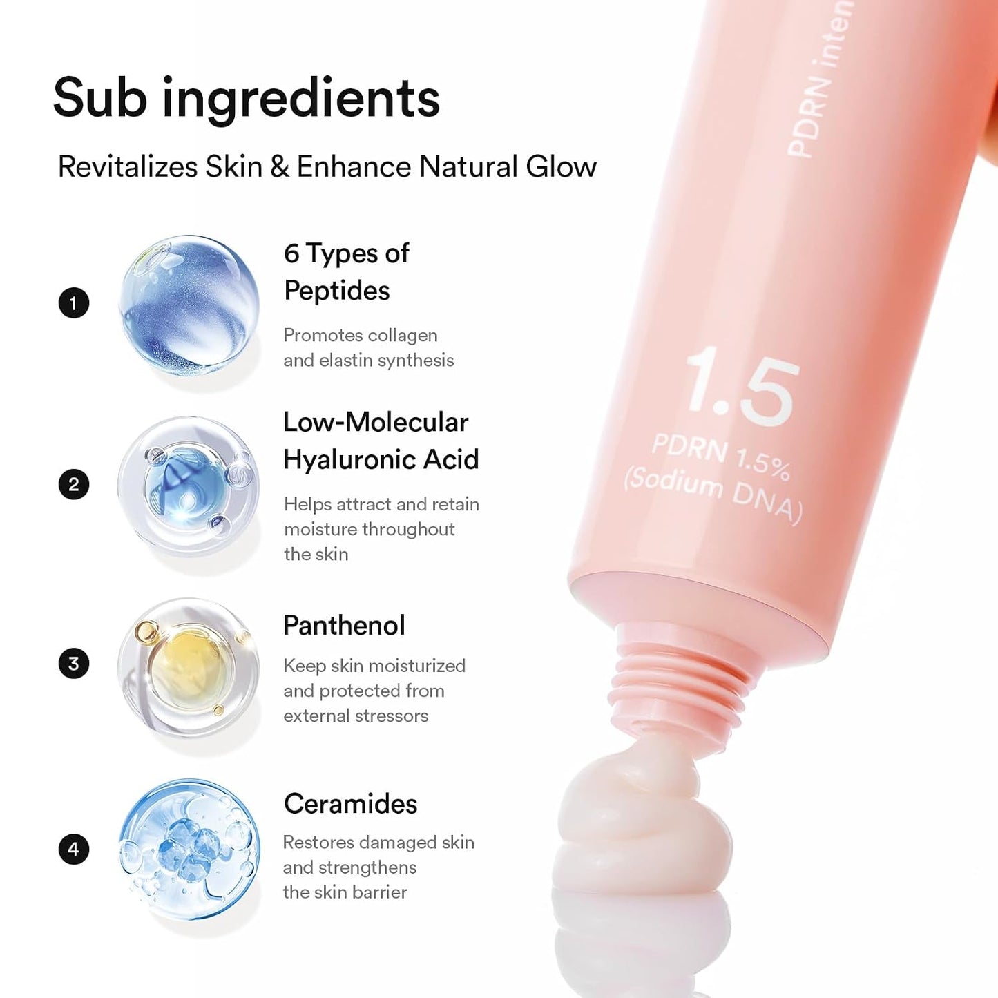 Abib PDRN Intensive Cream 1.5 Tube Salmon DNA PDRN Hydrating Moisturizer for Dull and Stressed Skin, Korean Skincare