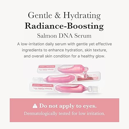 medicube Salmon DNA PDRN Pink One Day Serum - 99% Salmon DNA PDRN Intensive Ampoule, Collagen, Glutathione, Hyaluronic Acid - Improves skin radiance