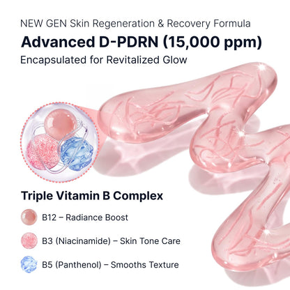 SUNGBOON EDITOR Glow Intensive PDRN Ampoule, Copper Peptides & Vitamin B12 Serum for Face with Collagen & Multi Peptides & 10 Hyaluronic Acids | Korean Skincare Serum