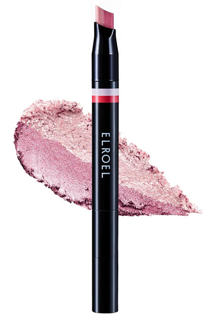 ELROEL Blanc Double Shadow Stick - 48HR Long Lasting Dual-Tone Eye Shadow Pencil - Combines Glitter w/Soft Matte or Shimmer, Waterproof & Smudge-Proof Eyeshadow Makeup (#08 Popping-Candy)