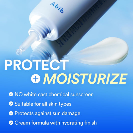 Abib Watery Hyaluron Sunscreen Moisture Tube Broad Spectrum SPF 30, Korean Sunscreen with Hyaluronic Acid, Lightweight, No White Cast, Skin Care, Niacinamide Vitamin C, Suncare