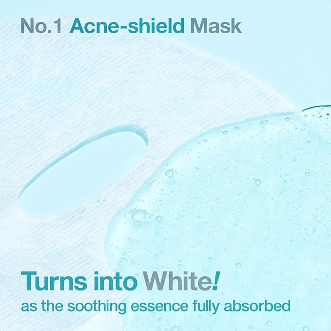 numbuzin No.1 Sheet Mask | Pantothenic B5 Hyaluronic Active Clear Mask | Calming, Soothing, Hydrating | Acne Prone Skin | Controls Excess Oil, Reduces Redness