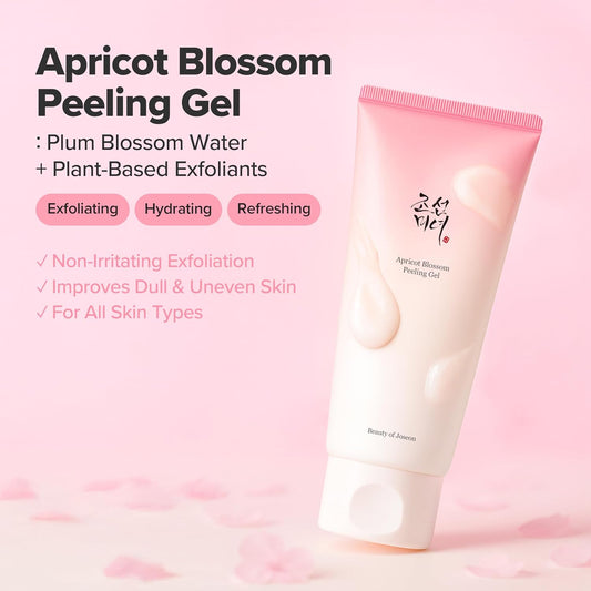 Beauty of Joseon Apricot Blossom Peeling Gel Soft Exfoliating Face and Body Scrub Dead Skin Cells Remover for All Skin Types, Korean Skincare for Men Women