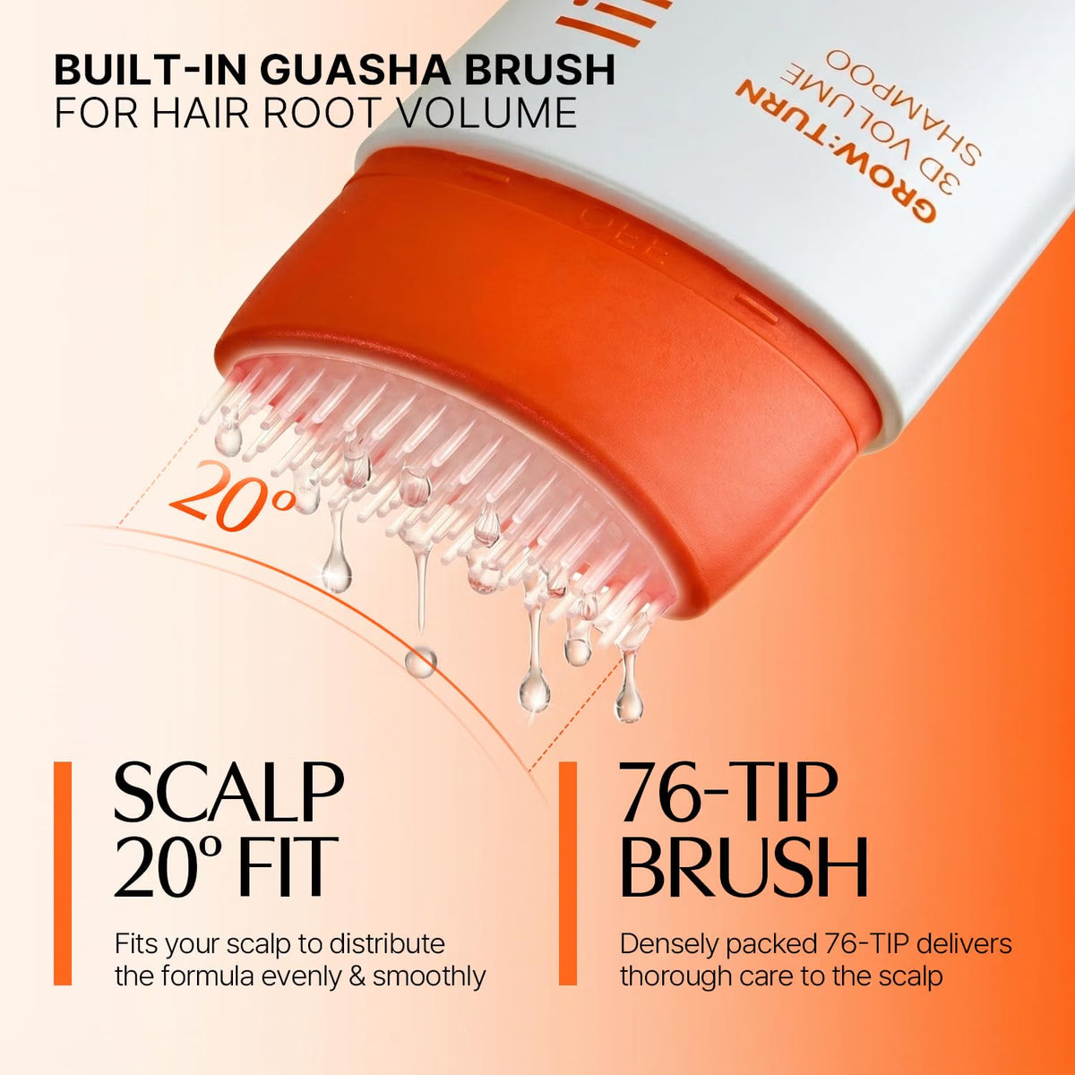 lilyeve GROWTURN 3D Volume Brush Shampoo, Biotin, Hair Growth