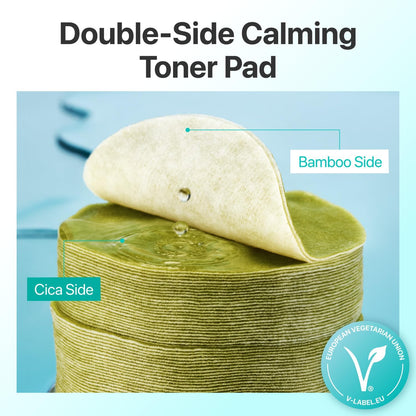 Numbuzin No.1 Toner Pads, Centella Re-Leaf Green Toner Pad, Double-Sided, Centella Asiatica, Heartleaf, Licorice Root, Calming, Hydrating, Exfoliating