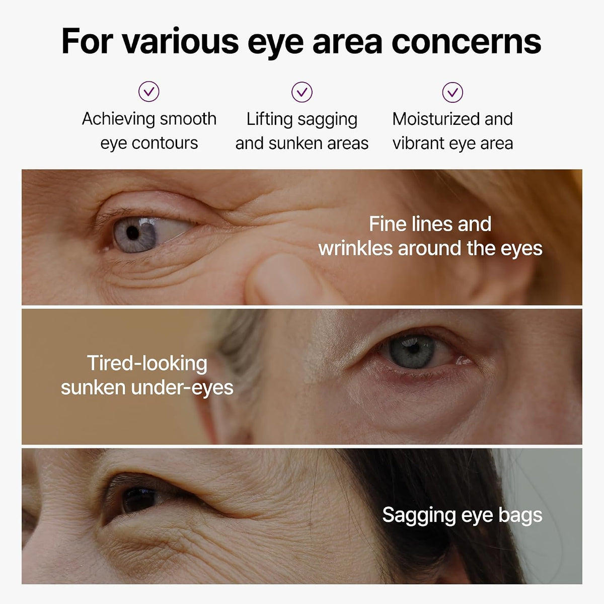Dr.Melaxin Calcium Bonding Eye Cream with Peptides & Rebornic, Firming Eye Treatment for Wrinkles & Puffy Eyes, Elastin for Dark Circles & Hydrating Care
