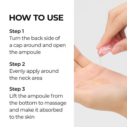 Dr.Melaxin Neck Tightening Ampoule – Firming & Lifting Ampoule for Neck Wrinkles & Sagging Skin, Necksphalt ECM Barrier Anti-Aging Korean Neck Care Treatment, 1.5ml×10ea