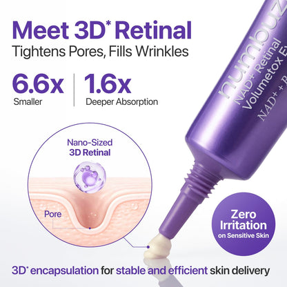 numbuzin No.9 NAD+ Retinal Volumetox Eye Cream, Anti-Aging Treatment for Wrinkles, Fine Lines, Dark Circles & Dark Spots, Gentle Retinal Formula with Peptides & Niacinamide