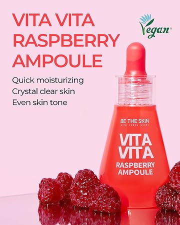 BE THE SKIN Vitavita Raspberry Serum, 11 Peptides + Vitamin B12, 1.01 fl oz