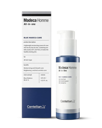 Centellian24 Madeca Homme All-in-One Moisture Essence - Soothing, Moisturizing, Smoothing. Multi-Functional Korean Total Skin Care for Men. Travel Essentials, TECA, Centella Asiatica