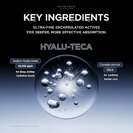 SKIN1004 Hyalu TECA Plumping Ampoule, Hyaluronic Acid Serum for Dewy Glow Skin, Hydrating Face Serum with Soothing Centella & Ceramide, Peptides for Firming Skin