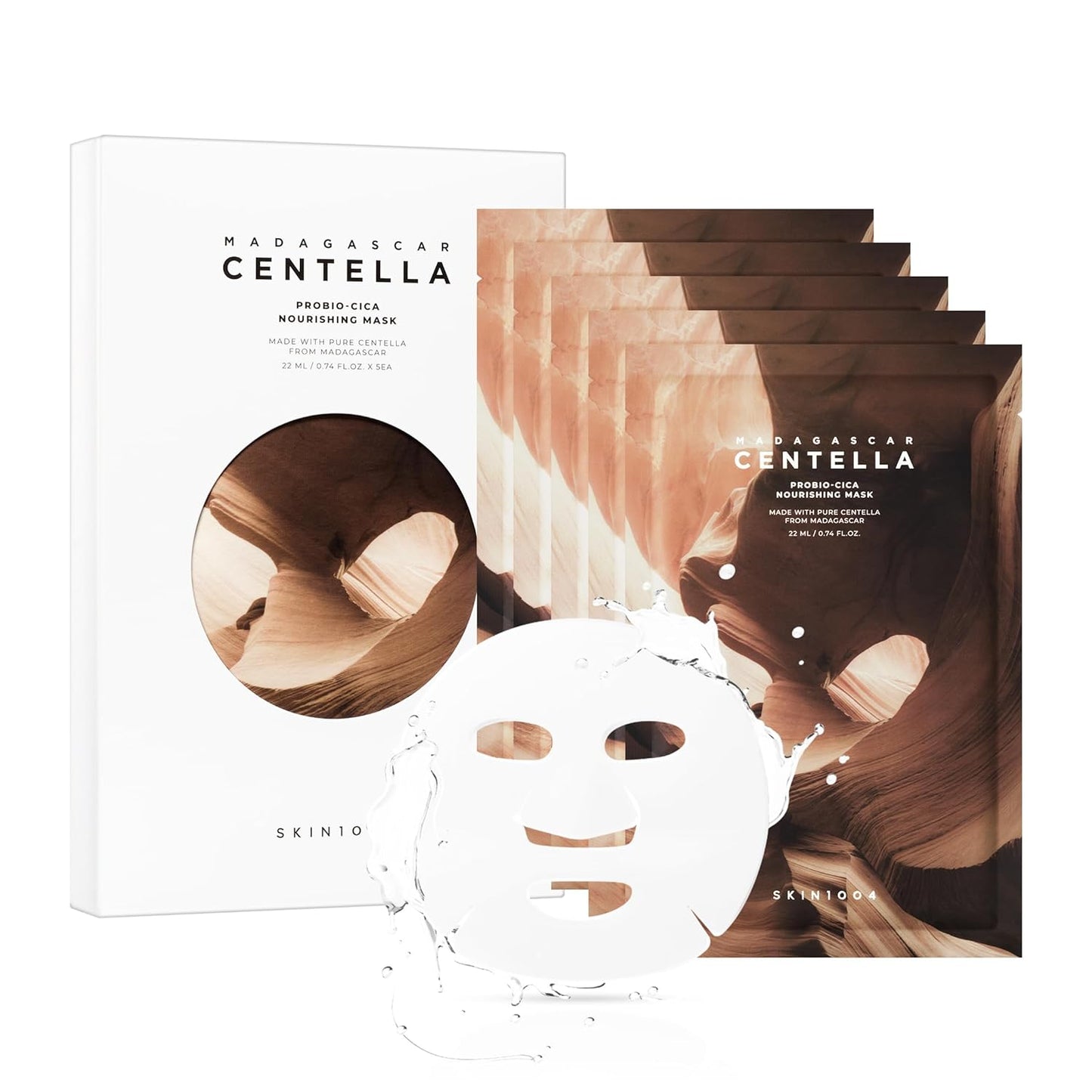SKIN1004 Madagascar Centella Probio-Cica Nourishing Mask (1 mask), Face Masks Skincare for Skin Barrier Support, Deeply Hydrating Facial Mask for Nourishing & Elasticity, Korean Skin Care