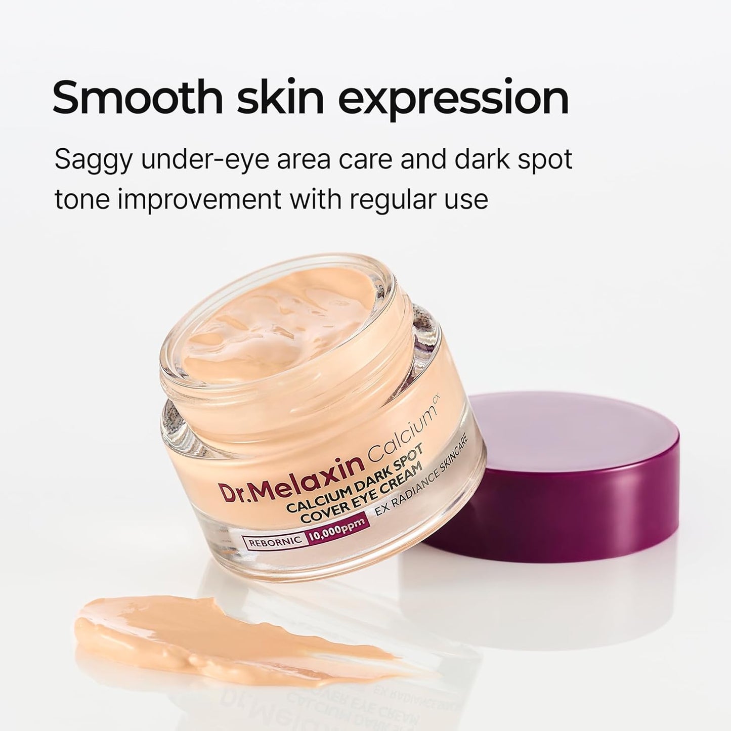 Dr.Melaxin Calcium Dark Spot Eye Cream – Niacinamide & Calcium Gluconate Eye Cream for Dark Circles, Under Eye Bags & Sagging | Hydrolyzed Elastin EX Volume Firming | Korean Eye Cream