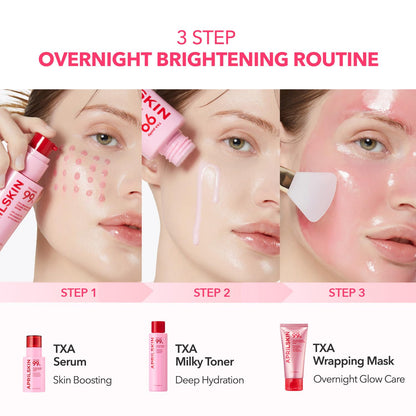 APRILSKIN TXA Niacinamide 99 Overnight Wrapping Mask, 99% High-Purity TXA+Niacinamide for Uneven Skin Tone, Overnight Skin Booster for Toning Care, Firming & Pore Care