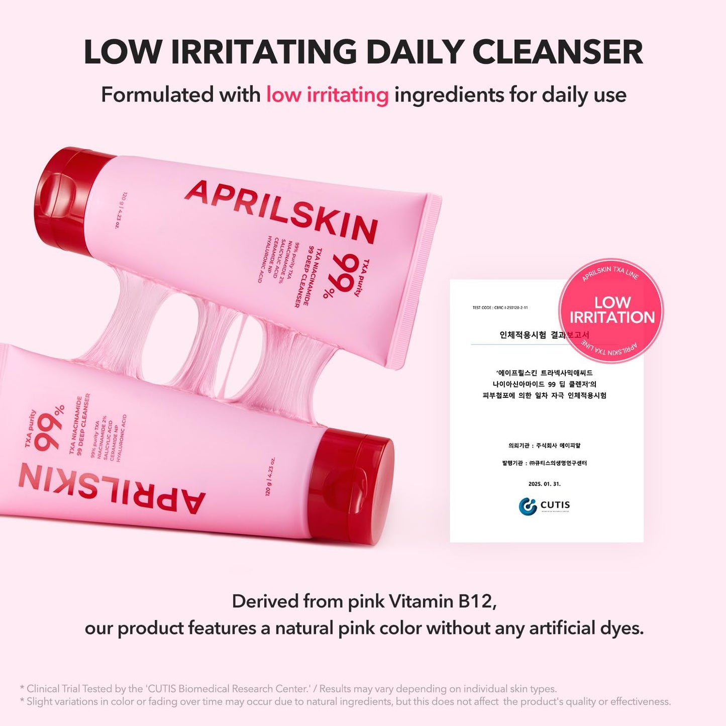 APRILSKIN TXA Niacinamide 99 Pore Care Pink Bubble Gum Deep Cleanser | 99% High-Purity TXA+Niacinamide | All-in-One Cleanser: Deep Cleansing, Blackhead Care, Pore Care, Moisturizing