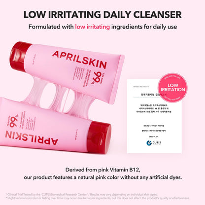 APRILSKIN TXA Niacinamide 99 Pore Care Pink Bubble Gum Deep Cleanser | 99% High-Purity TXA+Niacinamide | All-in-One Cleanser: Deep Cleansing, Blackhead Care, Pore Care, Moisturizing