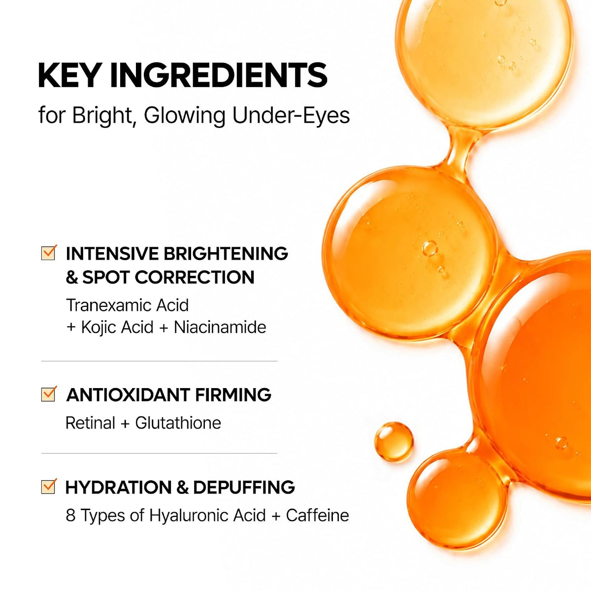 Dr.Melaxin TX Kojic Acid Retinal Eye Patch for Dark Circles and Puffiness, Radiance Capsule-Infused Anti-Aging Eye Mask for Wrinkles, K-Beauty Skincare