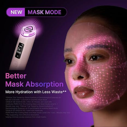 medicube Booster Pro X2™ - 7 in 1 Glow Beauty Device, 2X Glow Care, Pink 7-IN-1 Korean Skincare Device - 2X Care for Glow, Pores, Skin Definition & Radiance, Customized Dual & Mask Modes