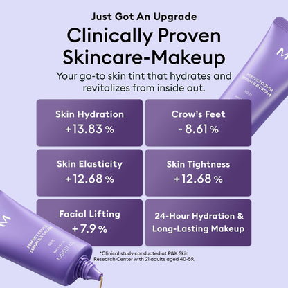 MISSHA M Perfect Cover Serum BB Cream No.23 Natural Beige (mini) -Light/Medium with Cool/Neutral Undertone, Skin Tint, Tinted Moisturizer, Skin Care Foundation Makeup