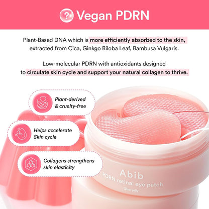 Abib Pink Me Up PDRN 3 Step Glow Kit, Overnight Firming Jelly Mask, PDRN Retinal Eye patches, PDRN Lip Mask, Korean Skincare Set