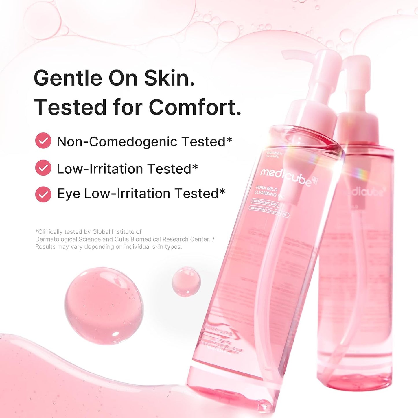 Medicube Cleansing Oil PDRN Mild for Uneven Tone Care, PDRN Watery Cleanser for Pore & Sebum Care, Waterproof Makeup & SPF Remover, Low irritation, Korean Skin Care