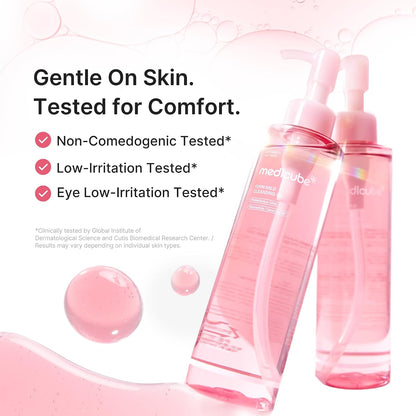 Medicube Cleansing Oil PDRN Mild for Uneven Tone Care, PDRN Watery Cleanser for Pore & Sebum Care, Waterproof Makeup & SPF Remover, Low irritation, Korean Skin Care