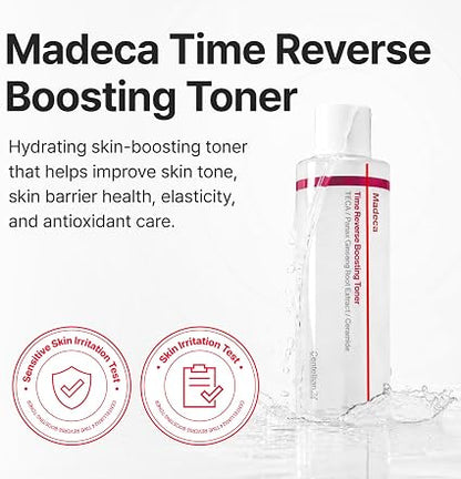 CENTELLIAN 24 Madeca Time Reverse Boosting Toner - Hydrating Skincare Korean face toner with Liposome TECA and ceramides for barrier care, elasticity, Soothing and deep moisture, 8.45 fl oz