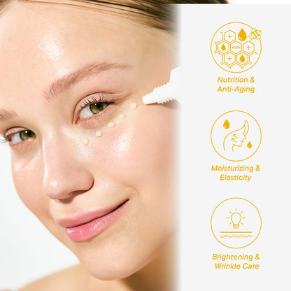 IUNIK Propolis Vitamin Eye Cream – Propolis & Vitamin C Lightweight Cream for Dark Circles, Puffiness & Fine Lines, Korean Skincare