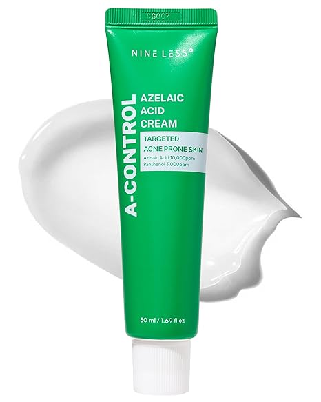 NINELESS A-Control Azelaic Acid Cream – Korean Blemish Clear Moisturizer for Face - Acne-Fighting & Hydrating for Clearer Skin