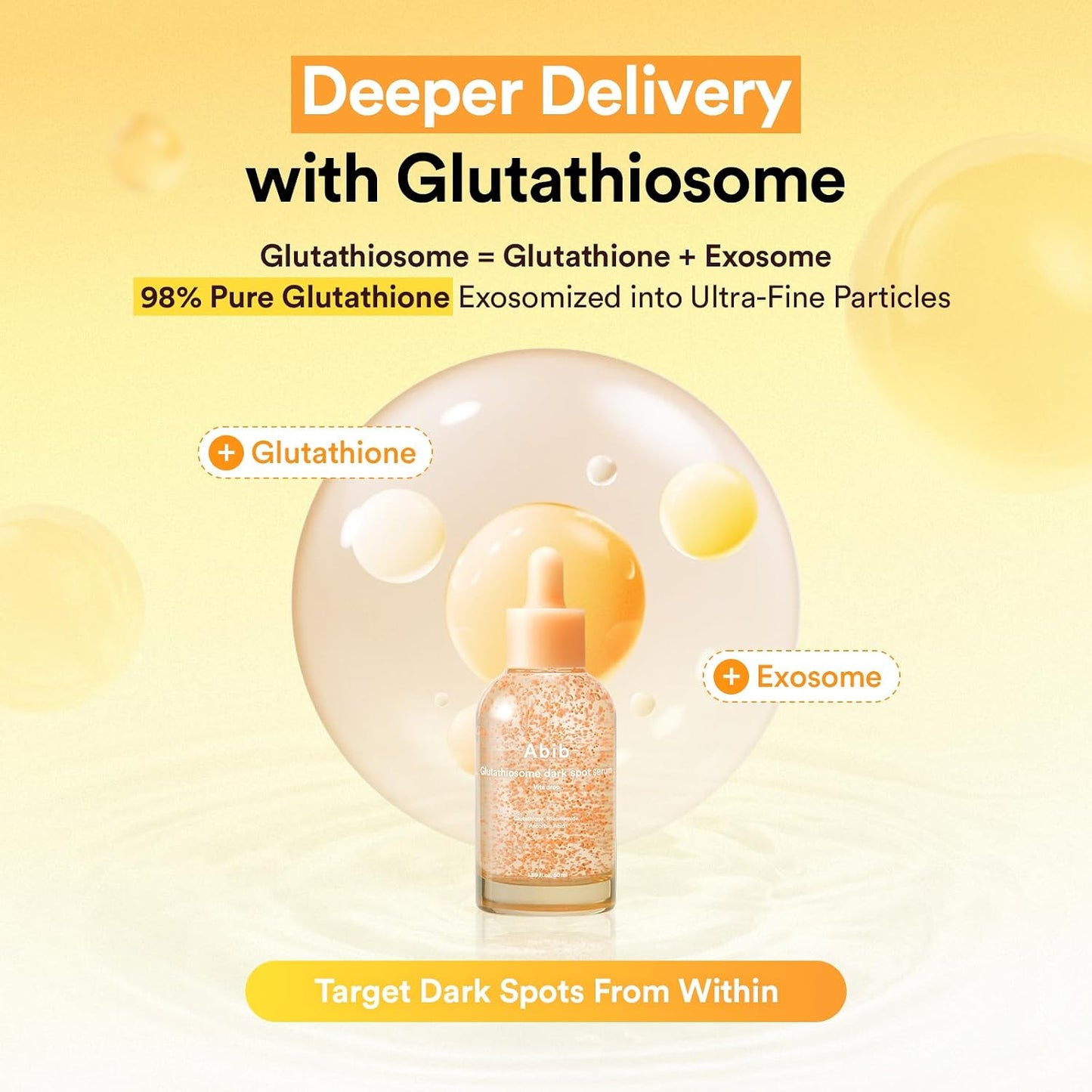 Abib Glutathiosome Dark Spot Serum Vita drop, Korean Skincare, Dark Spot, Hyperpigmentation Treatment, Lightweight, Hydrating Serum for Sensitive, Uneven Skin