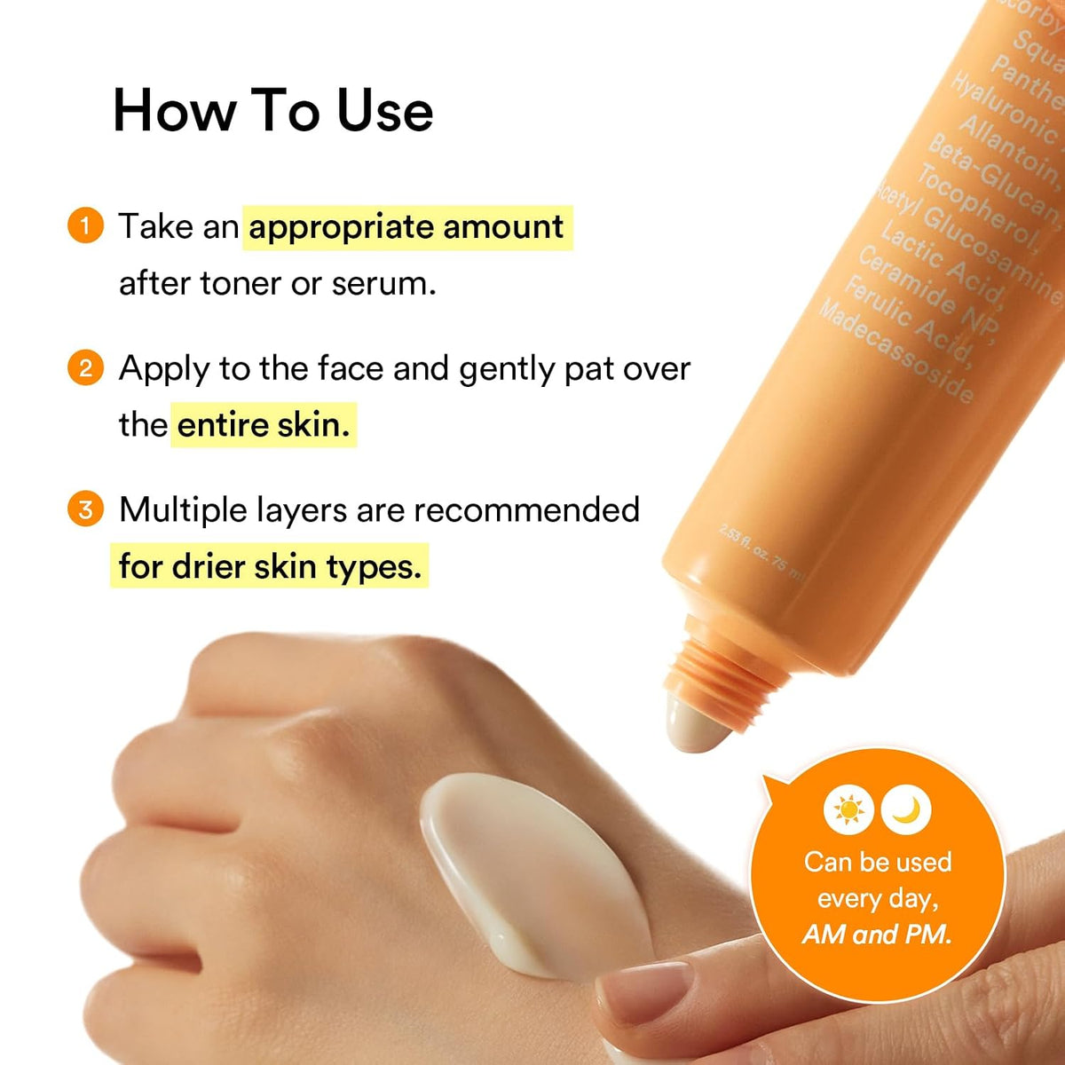 Abib Glutathiosome Cream Vita Tube, Face Moisturizer with Niacinamide & Vitamin C for Dull, Uneven Looking Skin Tone, Hydrating Gel Cream, Korean Skincare