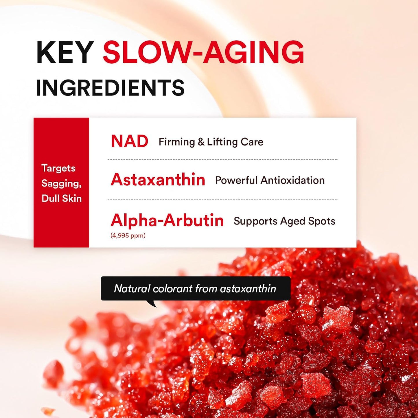 Abib ASTA-NAD Red Effect Serum 1.05 Pump – NAD+ 1% & Astaxanthin 0.05% Anti-Aging Face Serum | 168-Hour Antioxidant Care | Korean Skincare