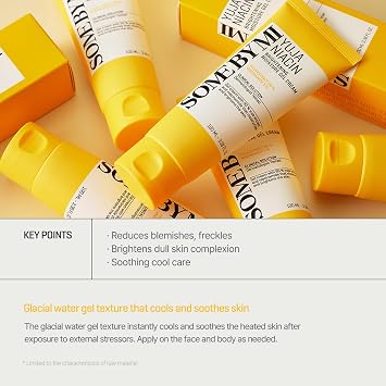SOME BY MI Yuja Niacin Brightening Moisture Gel Cream - 3.38Oz, 100ml - Made from 10 Vitamin for Dull-Looking Skin - Mild Moisturizer for Skin Calming, Melasma and Blemish Care