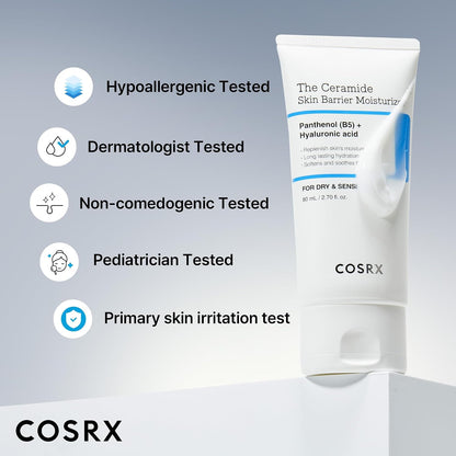 COSRX 7X Ceramide Moisturizer for Face, Barrier Repair Face Cream, Family Face Moisturizer for Dry & Sensitive Skin, Korean Face Moisturizer, Korean Skin Care
