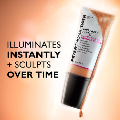 Peter Thomas Roth, Instant FIRMx Glow-Filter Priming Serum, Illuminating and Firming Serum, Helps Sculpt the Look of Skin Over Time, Blends Onto All Skin Tones