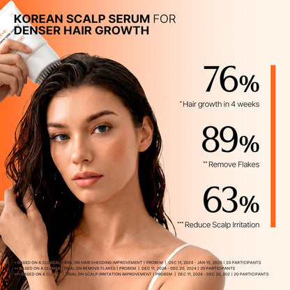 Lilyeve GROWTURN Exosome Hair Growth Serum with Built-In Brush, Built-In Brush Serum with Biotin, Caffeine & Peptides for Thinning & Flat Hair, Non-Greasy & Fragrance-Free, Korean Hair Care