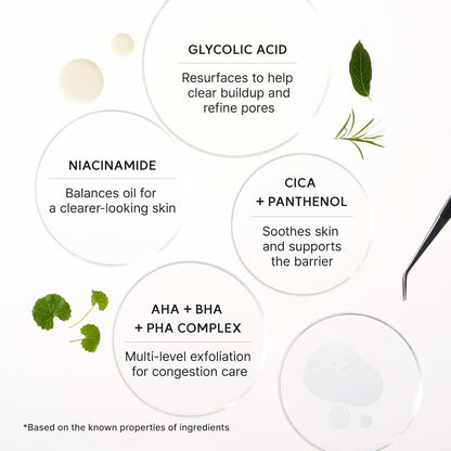 Arencia Eraser Shot Serum Glycolic Acid Booster with AHA BHA, Exfoliating Face Serum for Pore Care & Texture Refining, Lightweight Daily Skincare