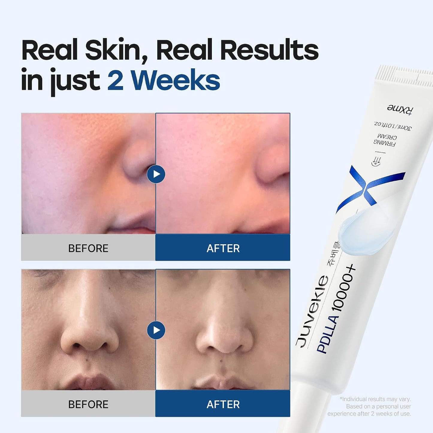 Juvekle Korean Pharmacy-Distributed Firming Cream, PDLLA + Volufiline 10,000ppm Moisturizer for Plumped, Voluminous-Looking Skin, Clinically Tested, Suitable for Sensitive Skin