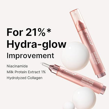 Medicube Collagen Glow Booster Milk Serum - Twist & Click - Radiance & Hydration with Niacinamide, Milk Protein Extract, Hydrolyzed Collagen - Illuminates & Firms Skin