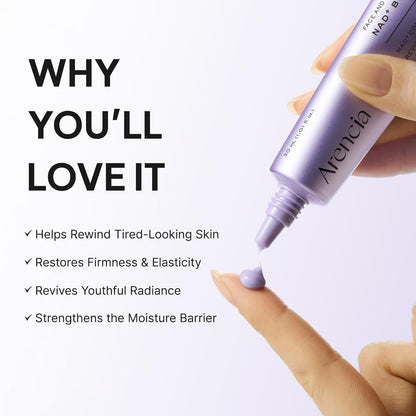 Arencia NAD+ Serum Booster Shot with 5% NAD+ Complex & Resveratrol, Hydration & Barrier Support