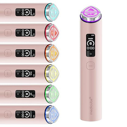 medicube Booster Pro X2™ - 7 in 1 Glow Beauty Device, 2X Glow Care, Pink 7-IN-1 Korean Skincare Device - 2X Care for Glow, Pores, Skin Definition & Radiance, Customized Dual & Mask Modes