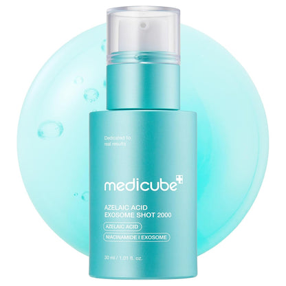 medicube Exosome Shot Azelaic Acid 2,000 PPM Spicule Facial Serum | Calm Redness Due to Dryness | Ideal for Use After Spot Care, Uneven Skin | Azelaic Acid, Niacinamide | Korean Skincare