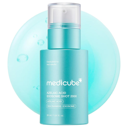 medicube Exosome Shot Azelaic Acid 2,000 PPM Spicule Facial Serum - Calm Redness Due to Dryness, Ideal for Use After Spot Care, Uneven Skin, Azelaic Acid, Niacinamide