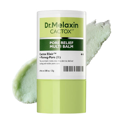 Dr.Melaxin Cactox Pore Relief Multi Balm Stick – Zinc PCA & ADENOSINE Cooling & De-Puffing Face Balm for Enlarged Pores & Puffy Skin, Pore Minimizing with Cactus Extract, Korean Skincare
